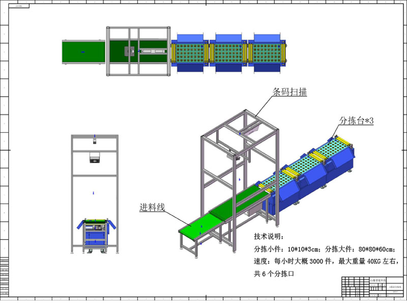 紙箱黔東南物流分揀線對折膜黔東南物流分揀線的圖片